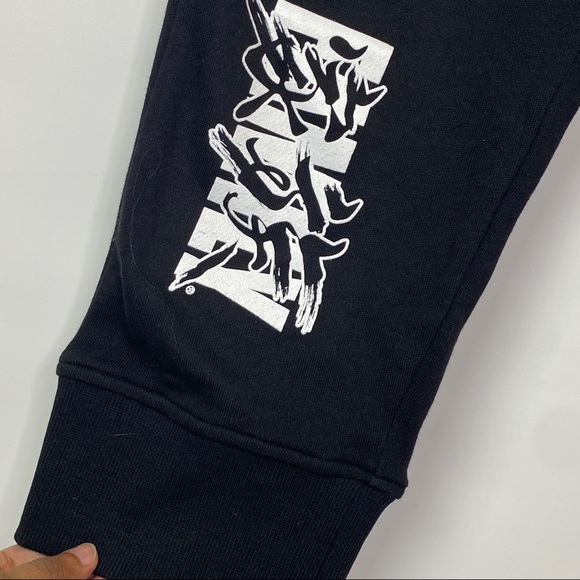 NWT Men’s La Familia Black Drawstring Joggers SweatPants - Picture 8 of 12